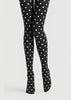 Black White Polka Dot Tights Classic Everyday Hosiery D68-14