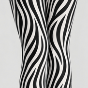 Black White Zebra Print Tights Animal Pattern Pantyhose D68-15