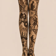 Vintage Jazz Music Festival Tights Graphic Pantyhose D68-17