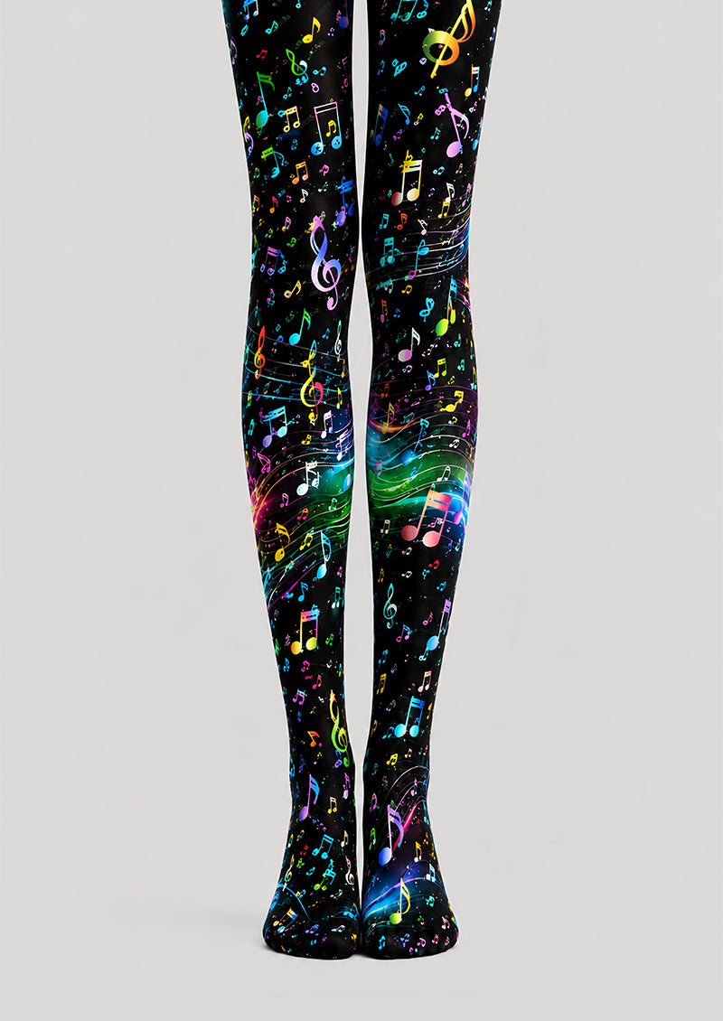 Music Note Tights Colorful Rave Festival Pantyhose D68-18
