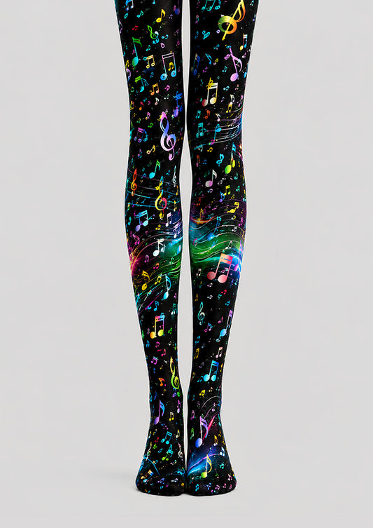 Music Note Tights Colorful Rave Festival Pantyhose D68-18