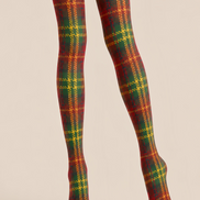 Christmas Red Green Tartan Plaid Tights Hosiery Pantyhose D68-2