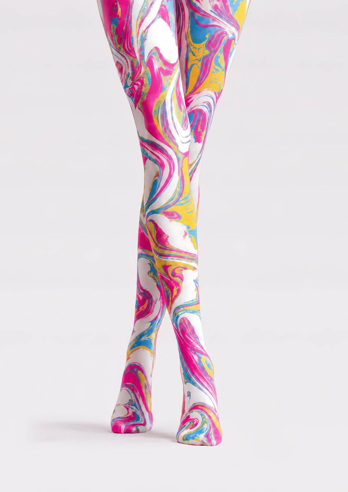 Psychedelic Marble Swirl Festival Tights Rave Pantyhose D68-4