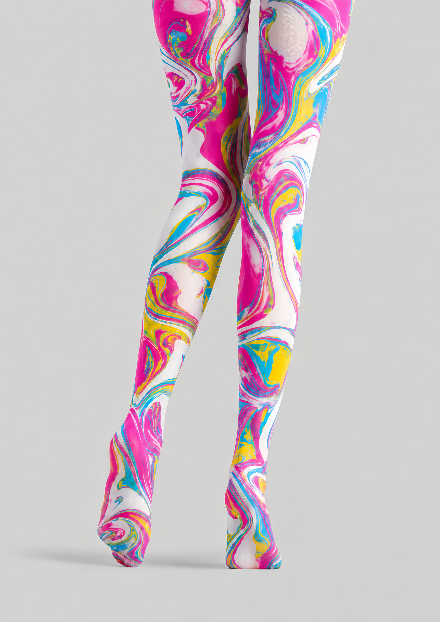 Psychedelic Marble Swirl Festival Tights Rave Pantyhose D68-4