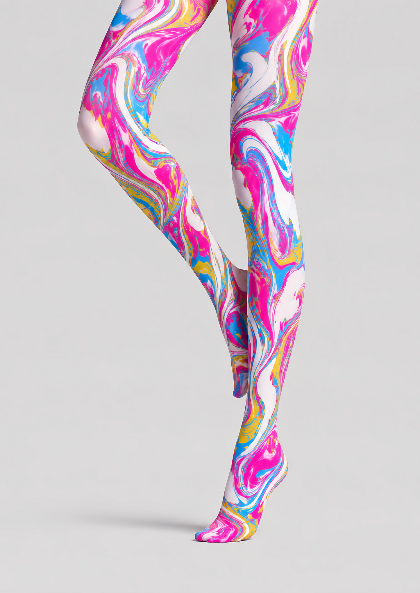 Psychedelic Marble Swirl Festival Tights Rave Pantyhose D68-4