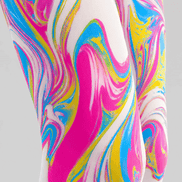 Psychedelic Marble Swirl Festival Tights Rave Pantyhose D68-4