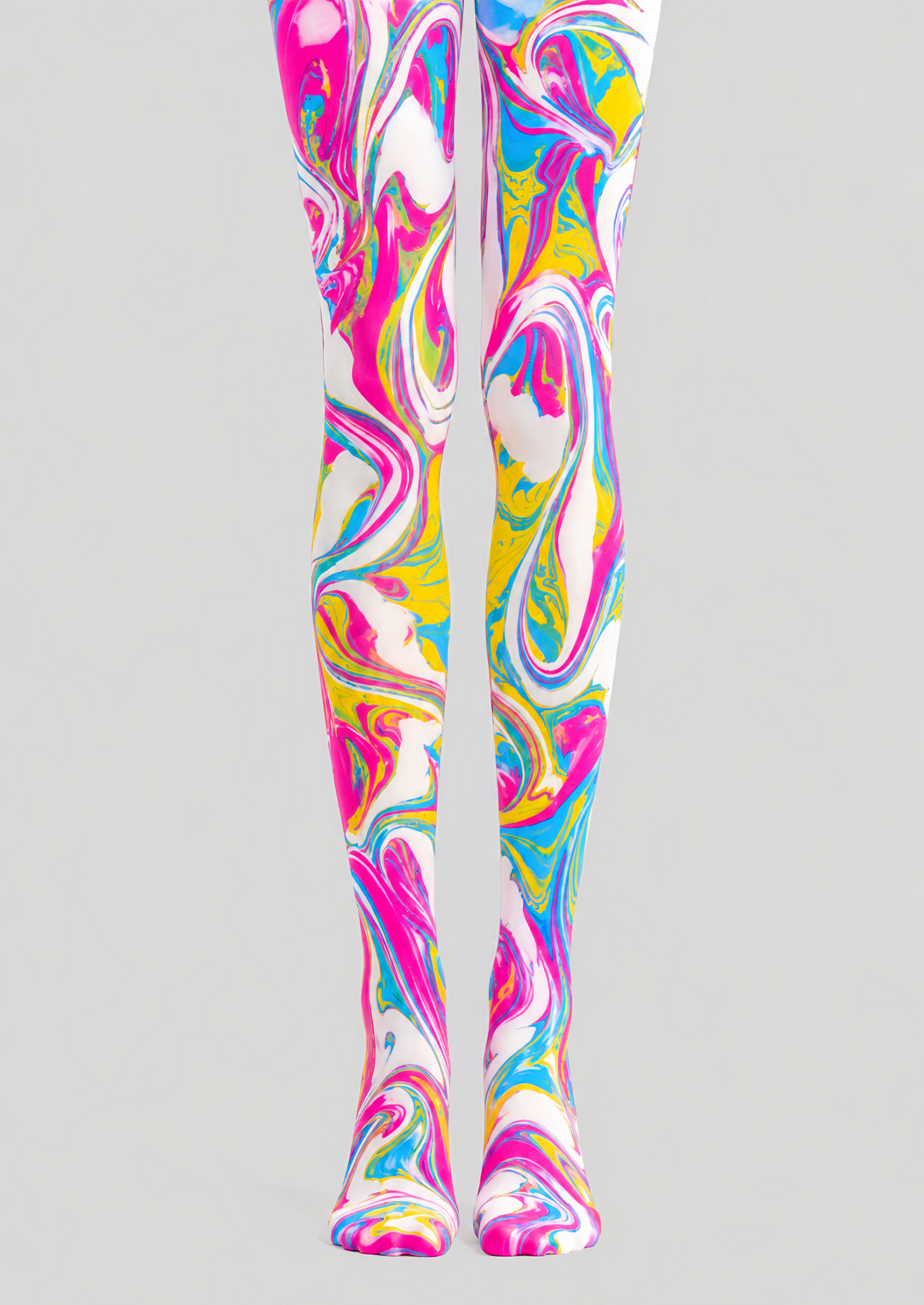 Psychedelic Marble Swirl Festival Tights Rave Pantyhose D68-4