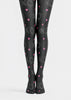 Black XO Heart Tights Valentine's Day Pantyhose D68-7