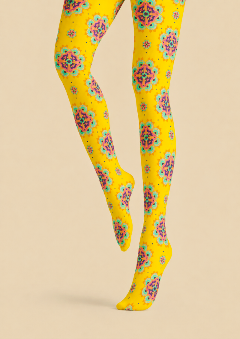 Bohemian Mandala Print Graphic Tights D69-1