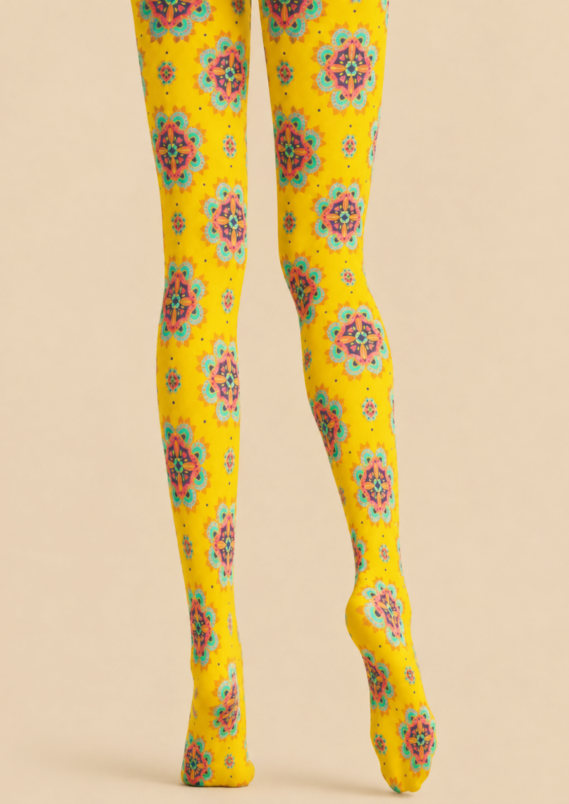 Bohemian Mandala Print Graphic Tights D69-1