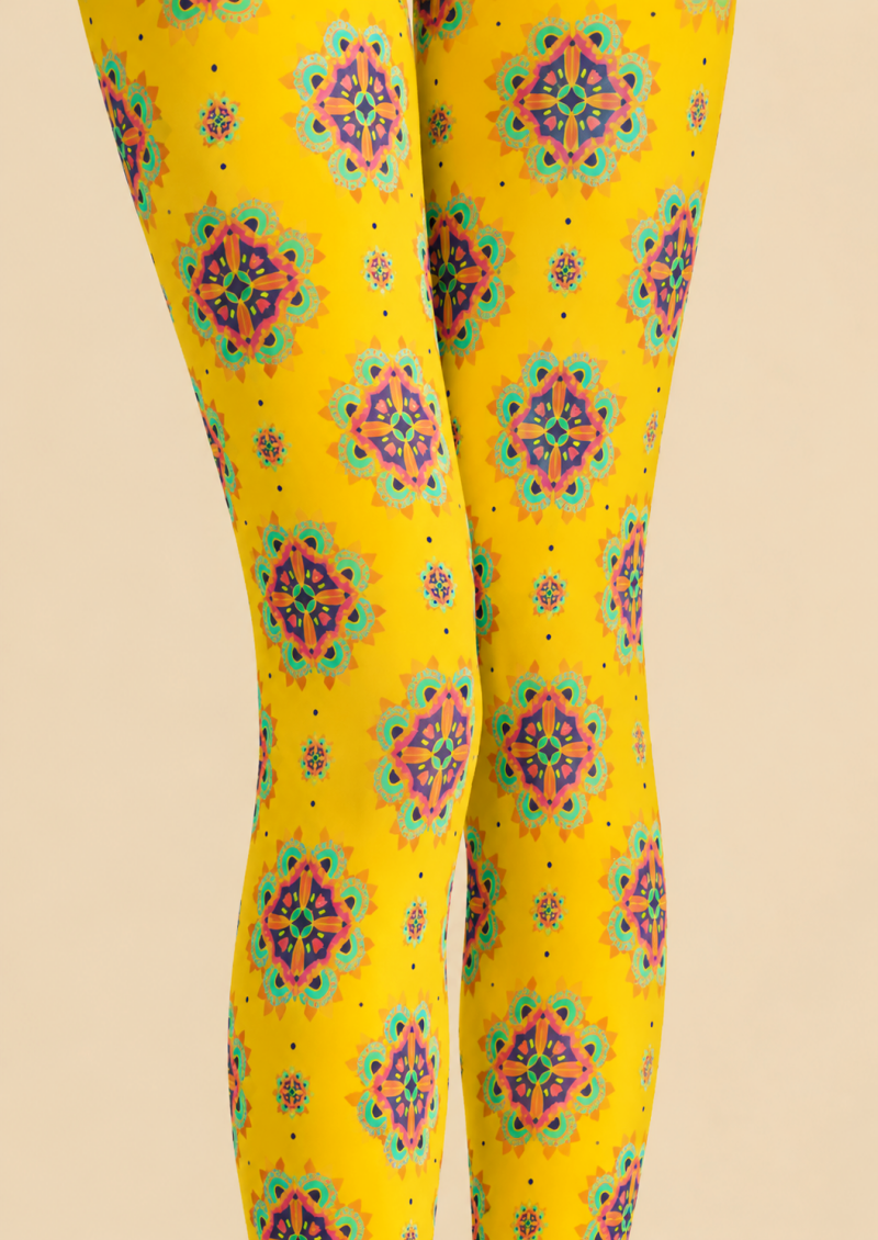 Bohemian Mandala Print Graphic Tights D69-1