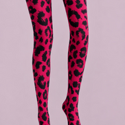 Fashion Pink Leopard Animal Tights Hosiery D69-2