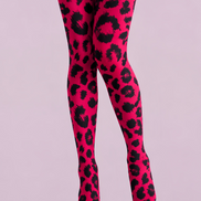 Fashion Pink Leopard Animal Tights Hosiery D69-2