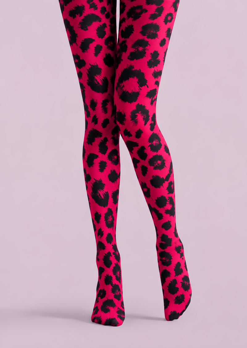 Fashion Pink Leopard Animal Tights Hosiery D69-2