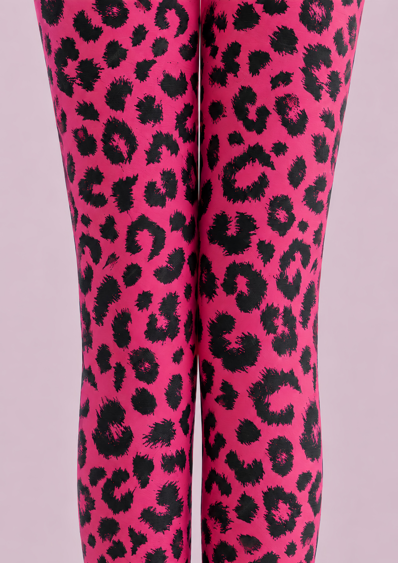 Fashion Pink Leopard Animal Tights Hosiery D69-2