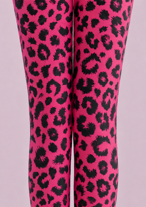 Fashion Pink Leopard Animal Tights Hosiery D69-2