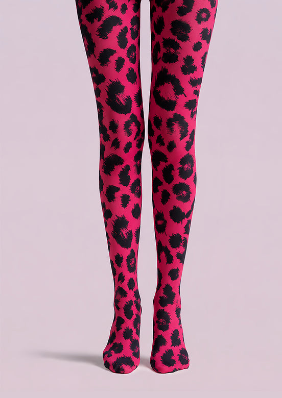 Fashion Pink Leopard Animal Tights Hosiery D69-2