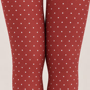 Retro Coral Polka Dot Tights Hosiery Pantyhose D69-7