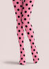 Y2K Pink Polka Dot Pattern Tights Hosiery Pantyhose D69-8