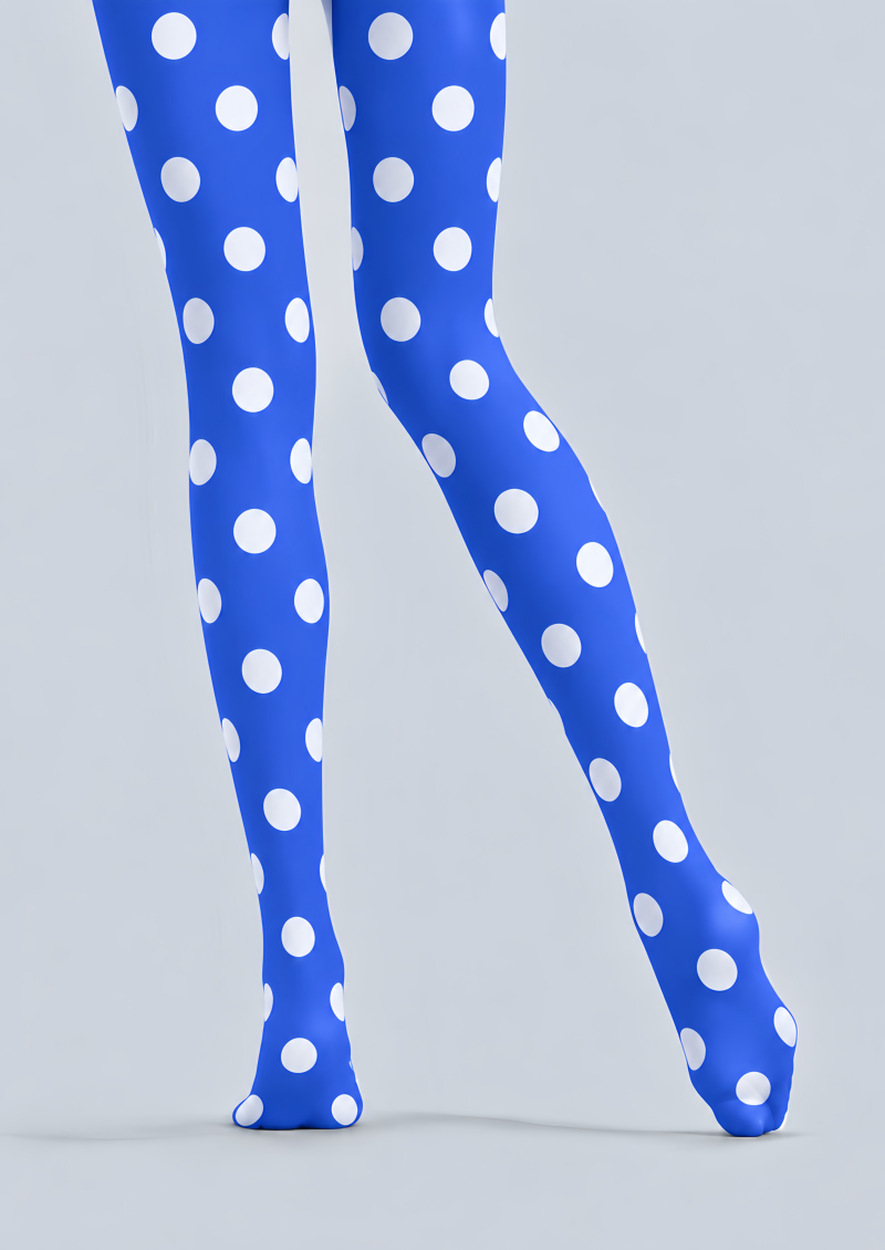 Pop Style Blue Dot Pattern Tights Hosiery Pantyhose D69-9