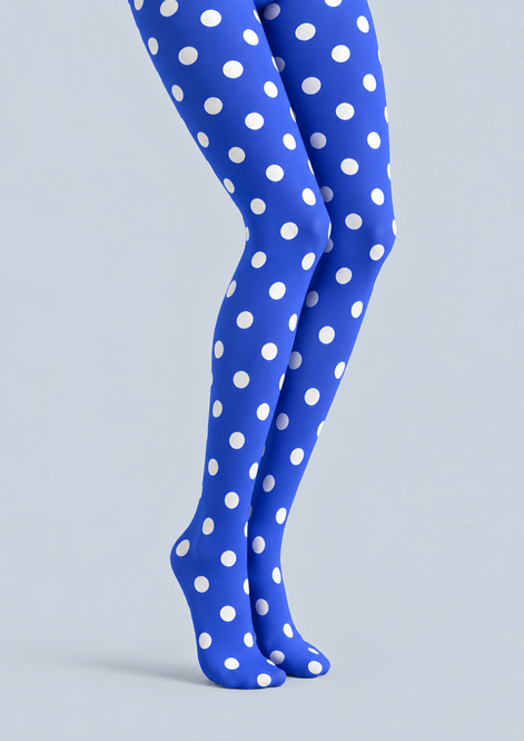 Pop Style Blue Dot Pattern Tights Hosiery Pantyhose D69-9