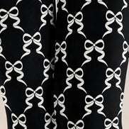 Black White Bow Print Tights Hosiery Pantyhose Z68-4