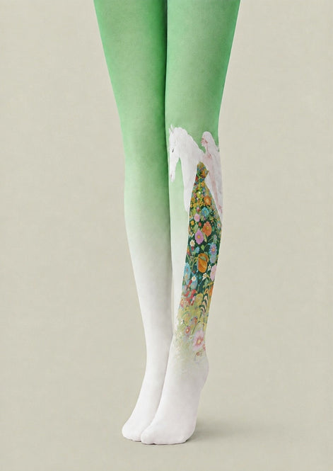 Fantasy Floral Horse Print Tights Pantyhose Z68-5