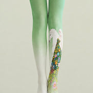 Fantasy Floral Horse Print Tights Pantyhose Z68-5