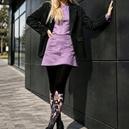 Dark Floral Print Tights Hosiery Pantyhose Z68-6