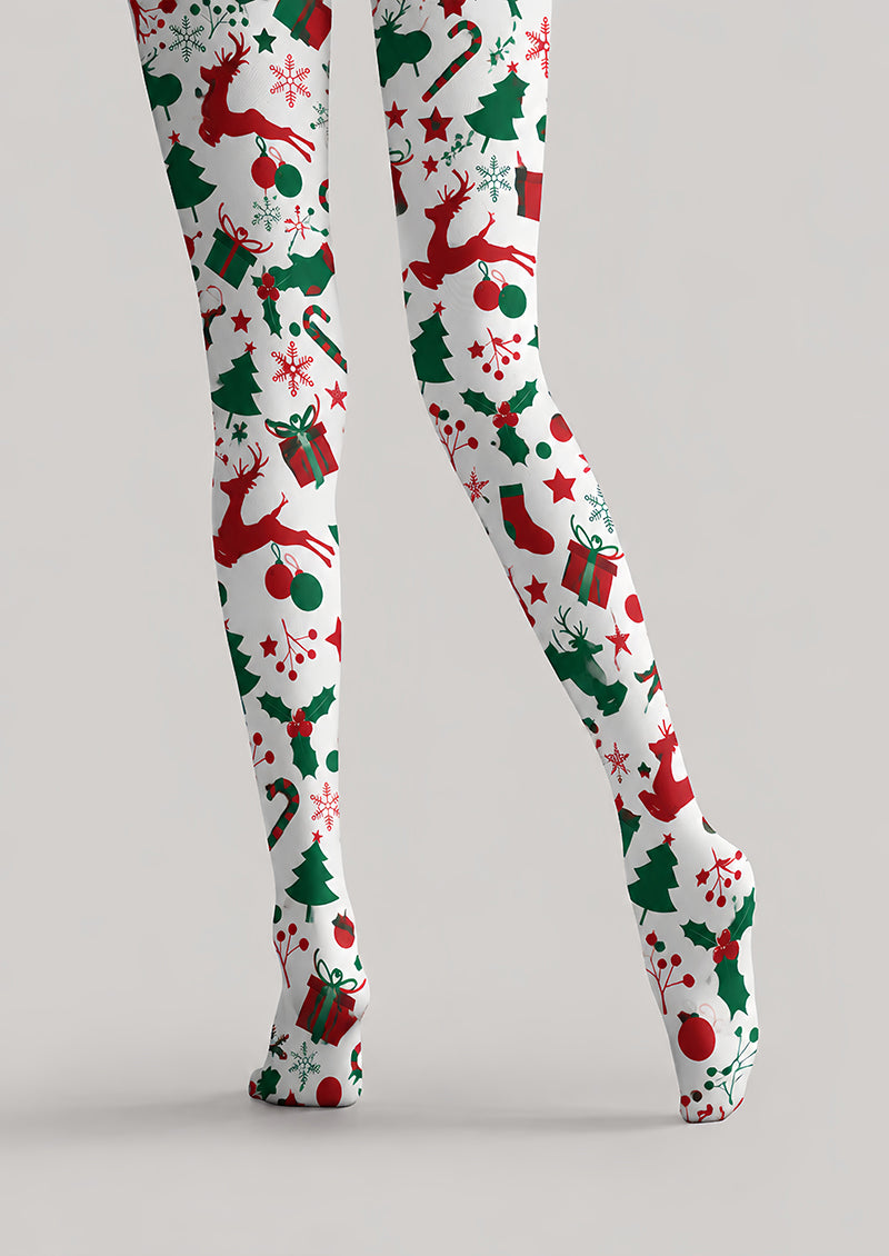 Christmas Motif Print Tights Hosiery Pantyhose H610-1