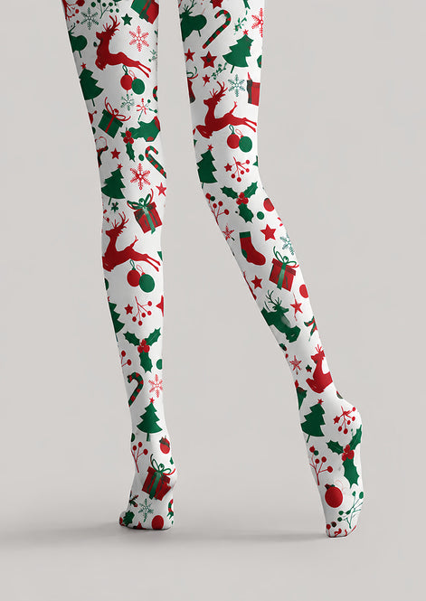Christmas Motif Print Tights Hosiery Pantyhose H610-1