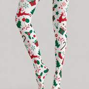 Christmas Motif Print Tights Hosiery Pantyhose H610-1