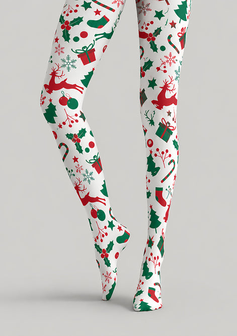 Christmas Motif Print Tights Hosiery Pantyhose H610-1