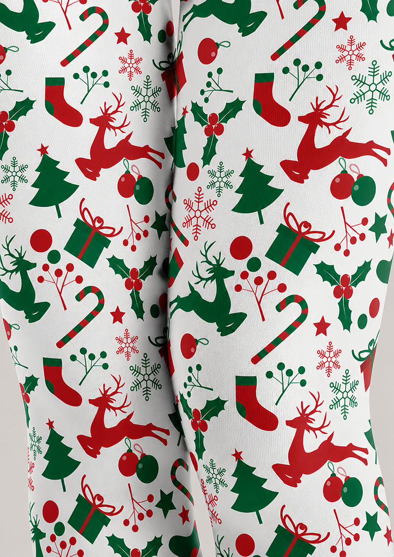 Christmas Motif Print Tights Hosiery Pantyhose H610-1