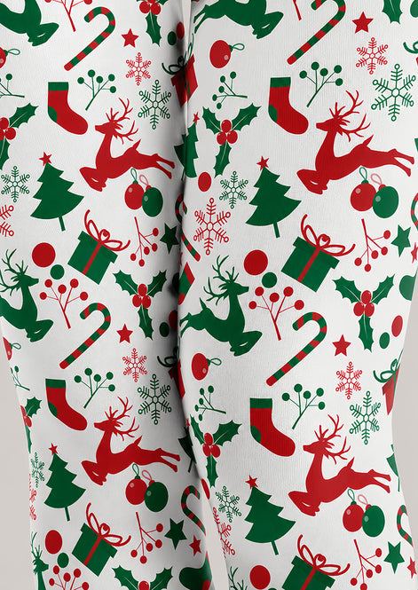 Christmas Motif Print Tights Hosiery Pantyhose H610-1