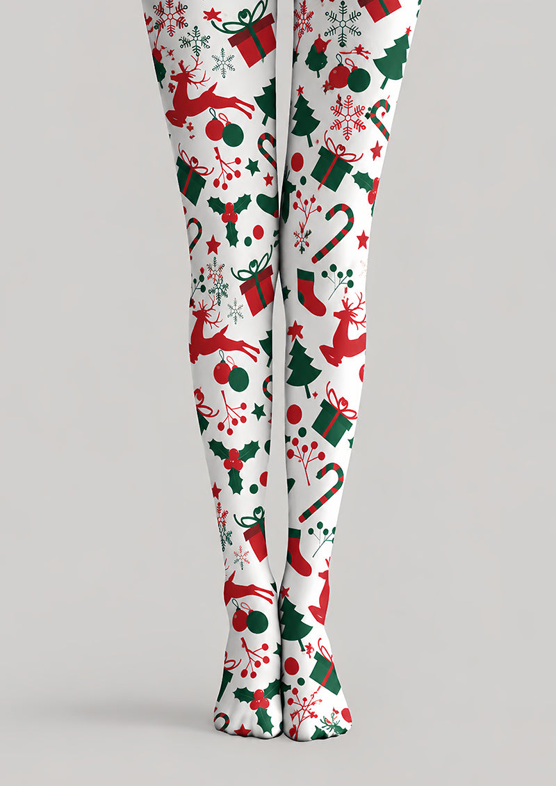 Christmas Motif Print Tights Hosiery Pantyhose H610-1