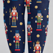 Navy Nutcracker Soldier Print Tights Pantyhose H610-10