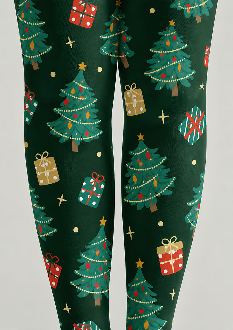 Christmas Tree Gift Box Print Tights Pantyhose H610-11