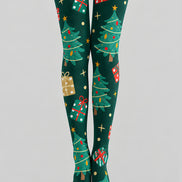 Christmas Tree Gift Box Print Tights Pantyhose H610-11