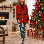 Christmas Tree Cloud Graphic Print Tights Pantyhose H610-12