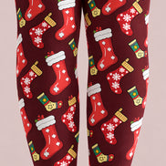 Christmas Red Stocking Pattern Tights Pantyhose H610-16