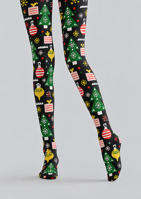 Christmas Graphic Print Tights Hosiery Pantyhose H610-2