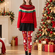 Christmas Snowman Candy Cane Pattern Tights Hosiery H610-21