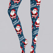 Merry Christmas Santa Print Tights Hosiery Pantyhose H610-22