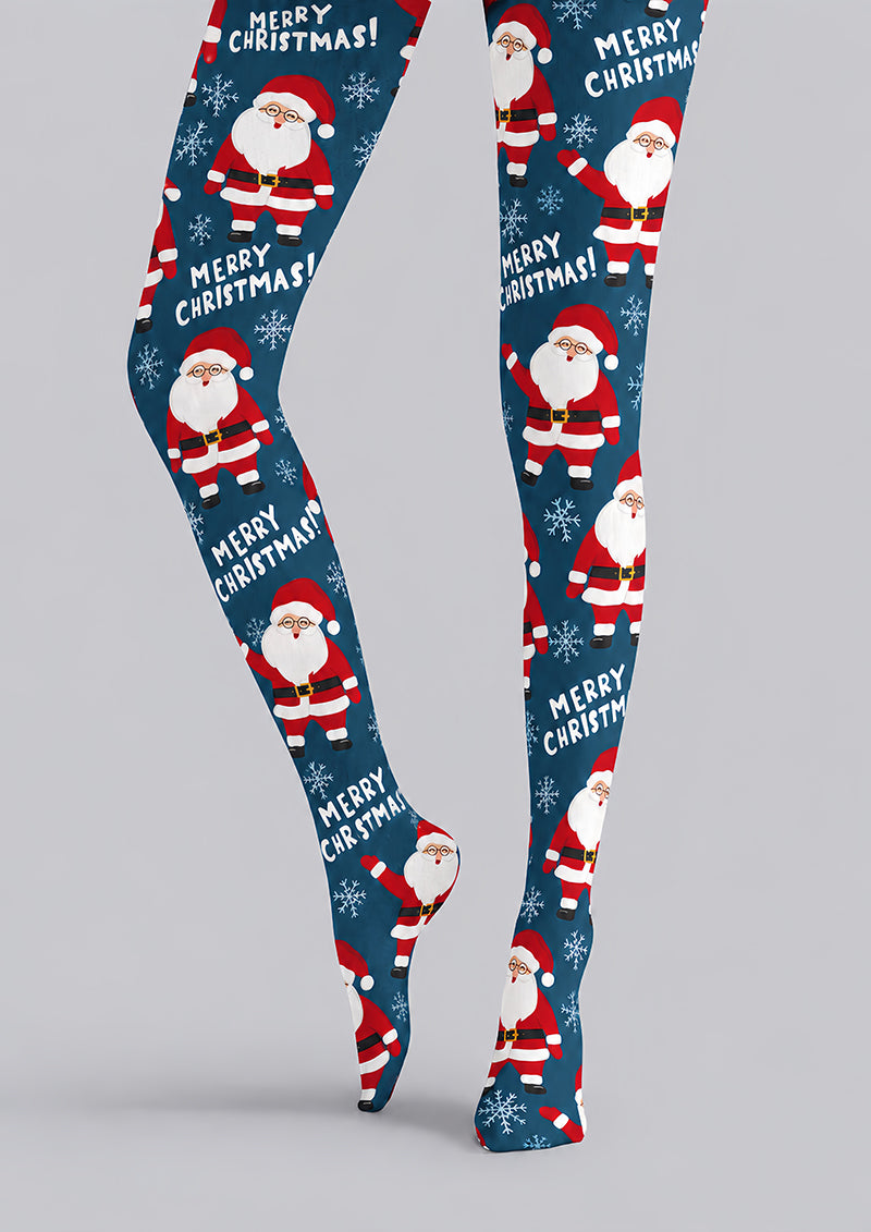 Merry Christmas Santa Print Tights Hosiery Pantyhose H610-22
