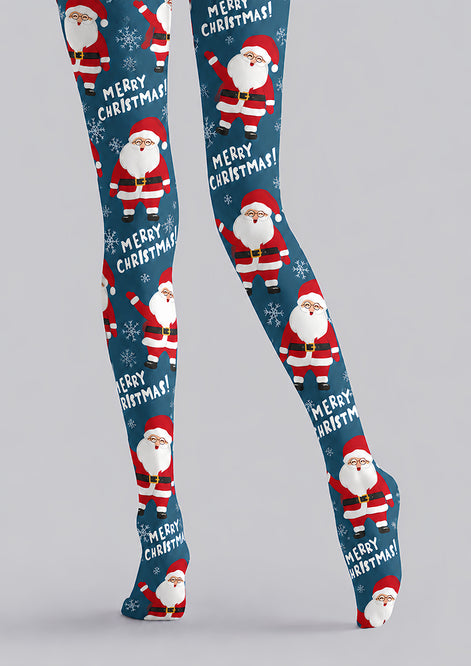 Merry Christmas Santa Print Tights Hosiery Pantyhose H610-22