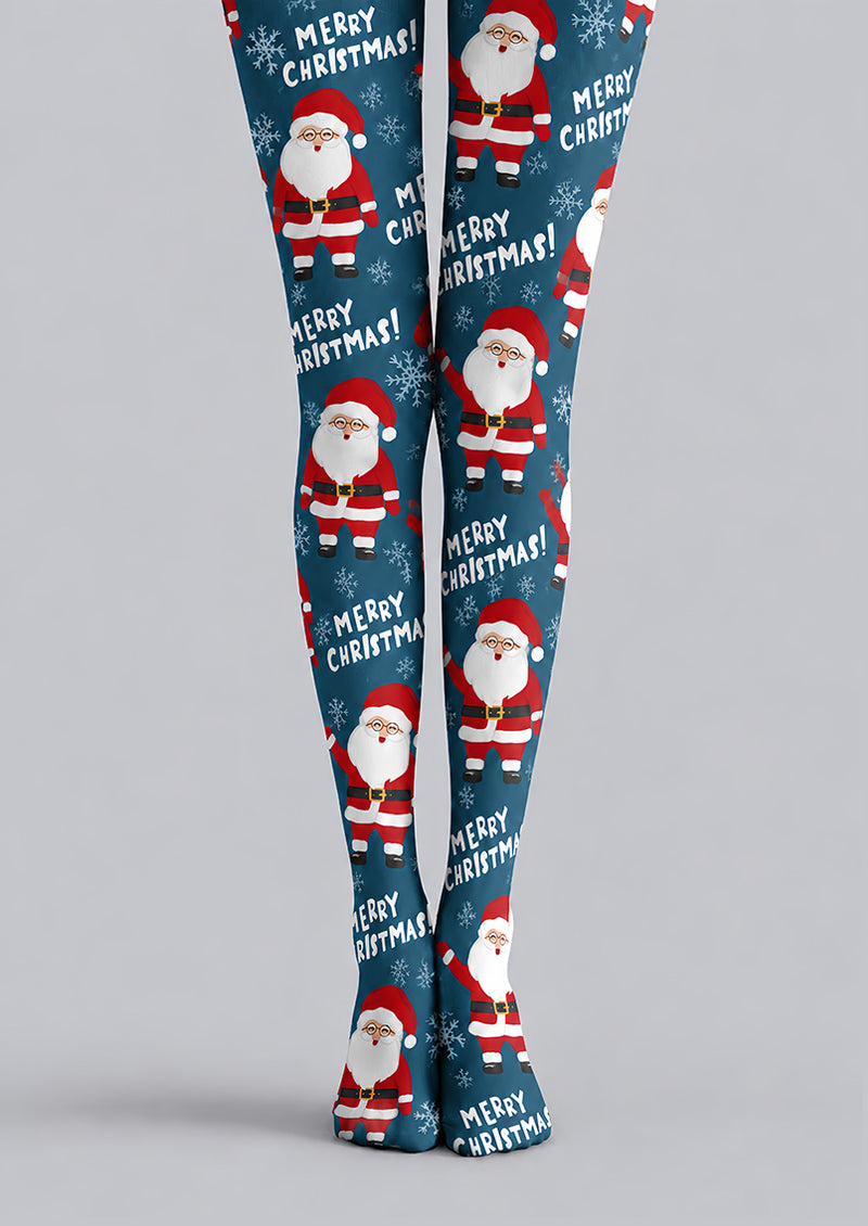 Merry Christmas Santa Print Tights Hosiery Pantyhose H610-22
