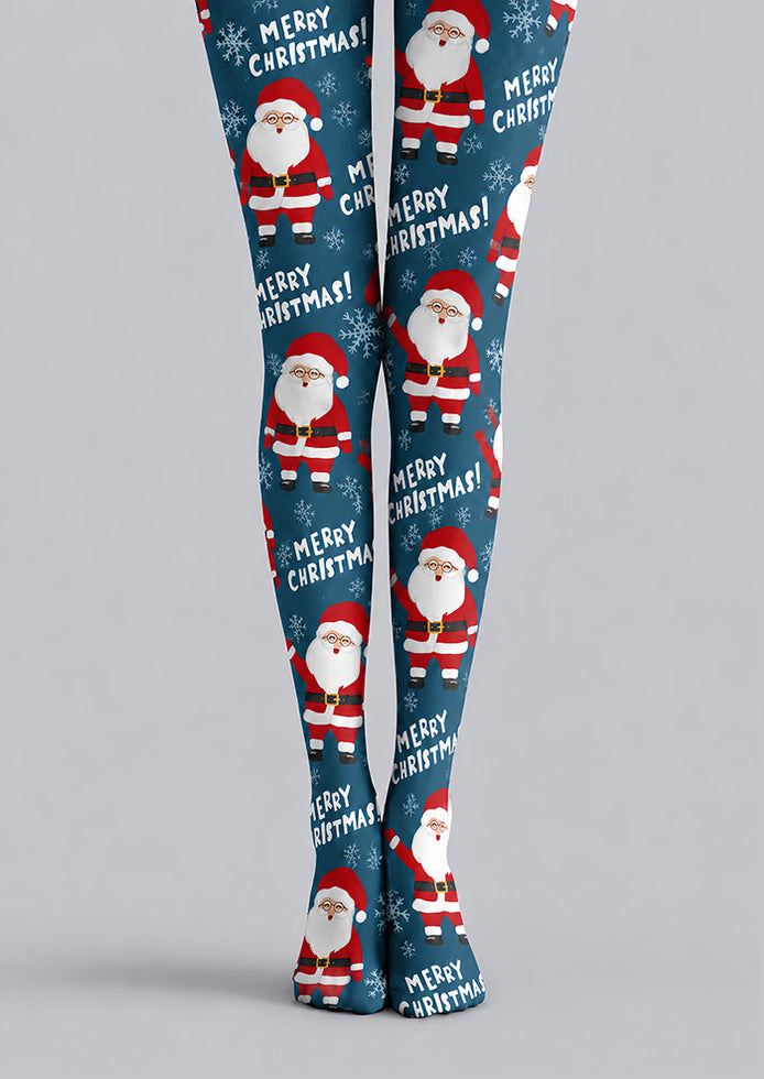 Merry Christmas Santa Print Tights Hosiery Pantyhose H610-22