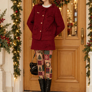 Christmas Tree Patchwork Tights Hosiery Pantyhose H610-3