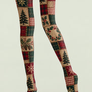 Christmas Tree Patchwork Tights Hosiery Pantyhose H610-3